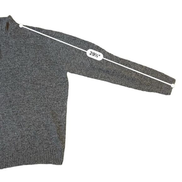 Men’s Enzo Montanari 1/4 Zip 100% Wool Sweater - Picture 3 of 9